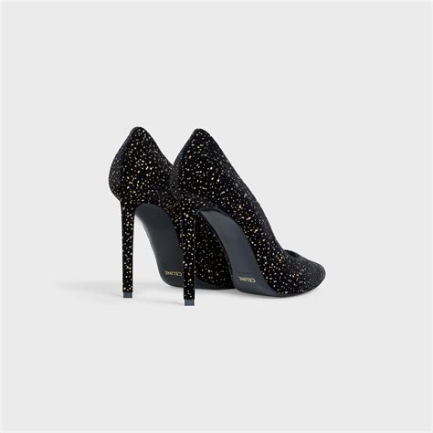 Celine Sharp Pump in Glitter Dots Velvet